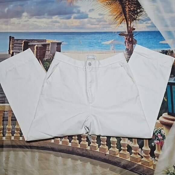 Sibel Saral White Cropped High Waisted Pants Size Medium - Picture 2 of 5